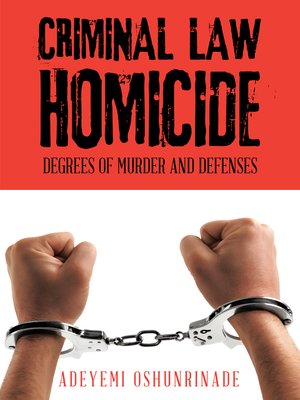 cover image of Criminal Law Homicide